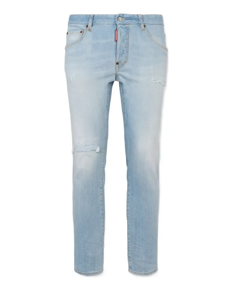 Dsquared2 Ausgeblichene Jeans im Distressed-Look - Blau Blau