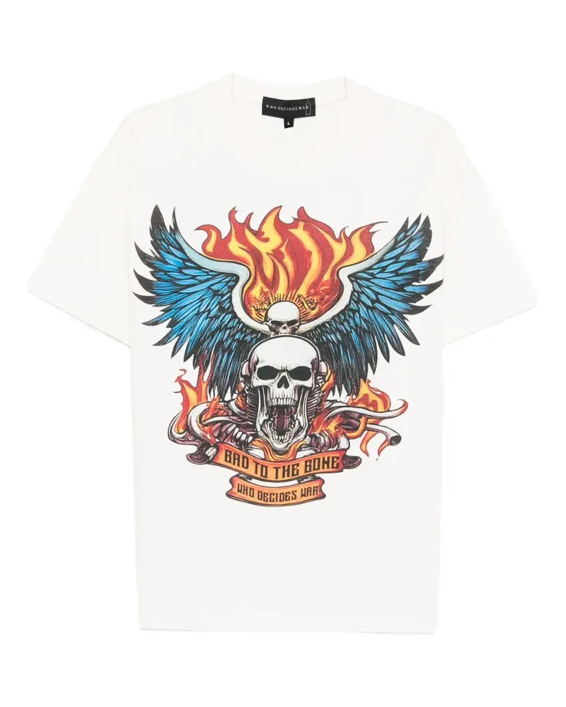 WHO DECIDES WAR graphic short-sleeve T-shirt - Weiß Weiß