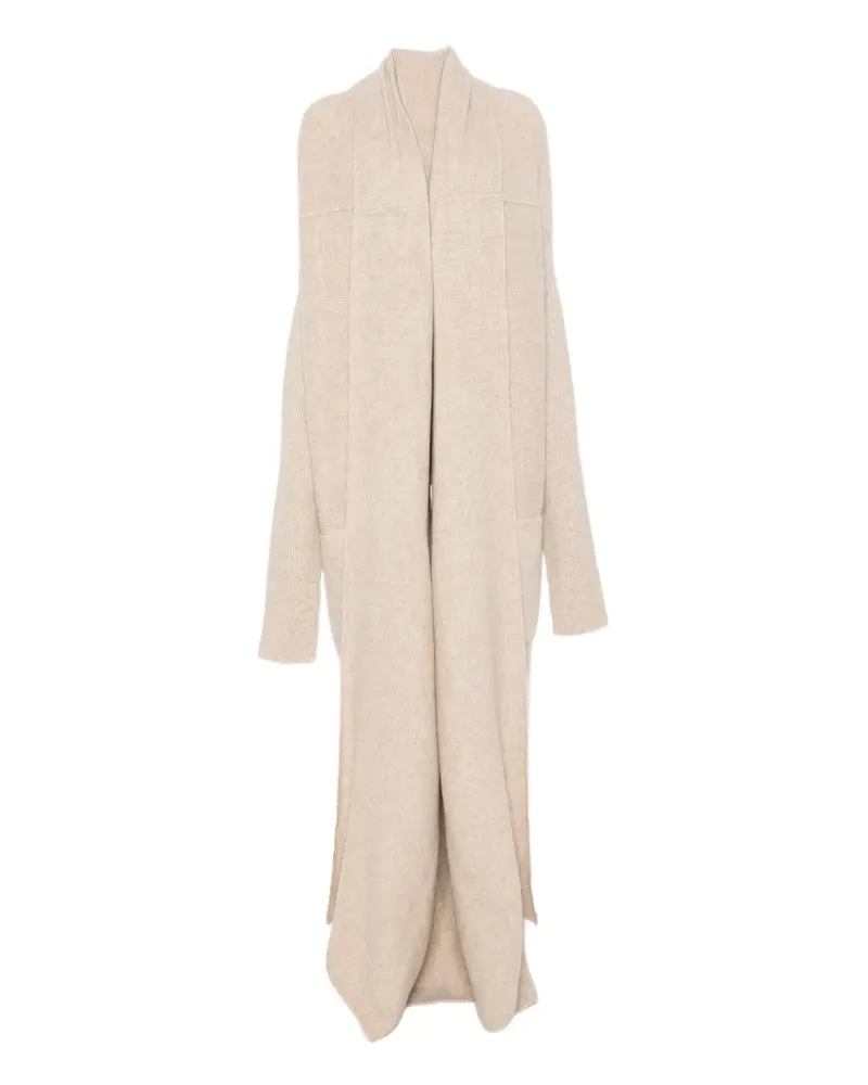 Rick Owens Langer Strickmantel - Nude Nude