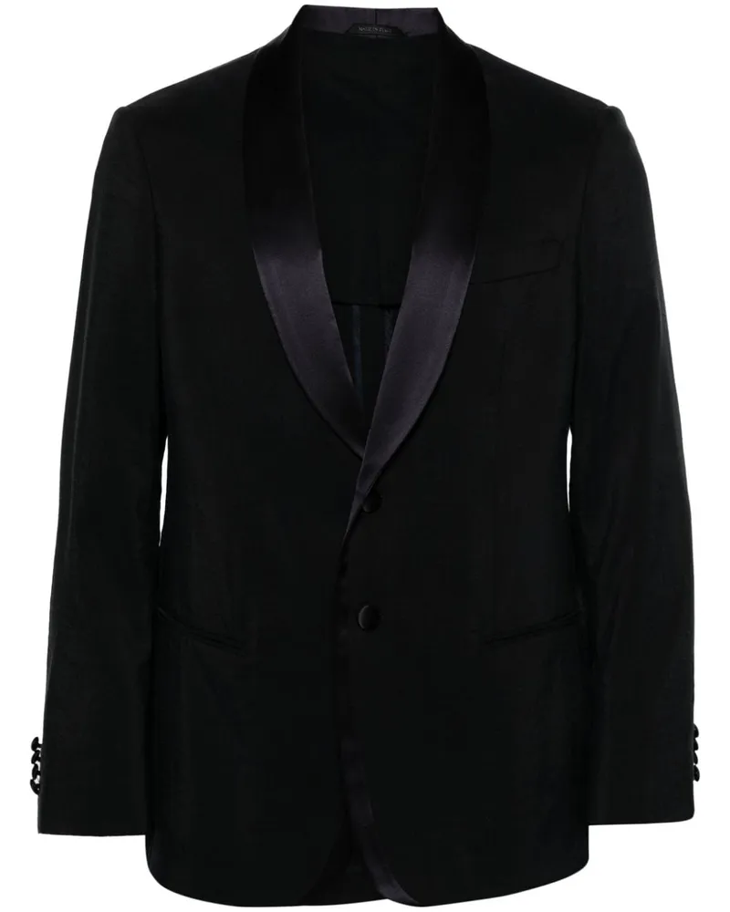 Giorgio Armani Sakko mit Knitteroptik - Blau Blau