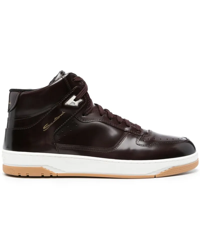 Santoni Sneakers mit Glanzoptik - Violett Violett