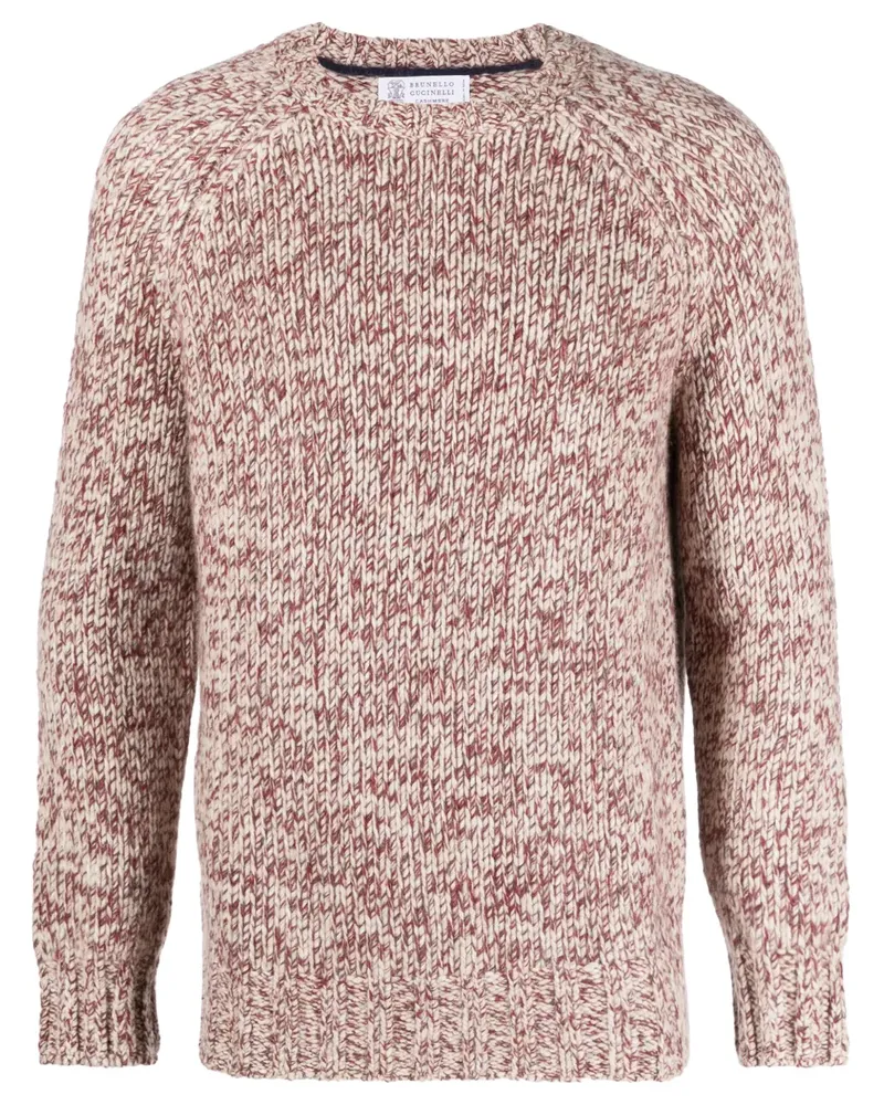 Brunello Cucinelli Grob gestrickter Pullover - Rot Rot