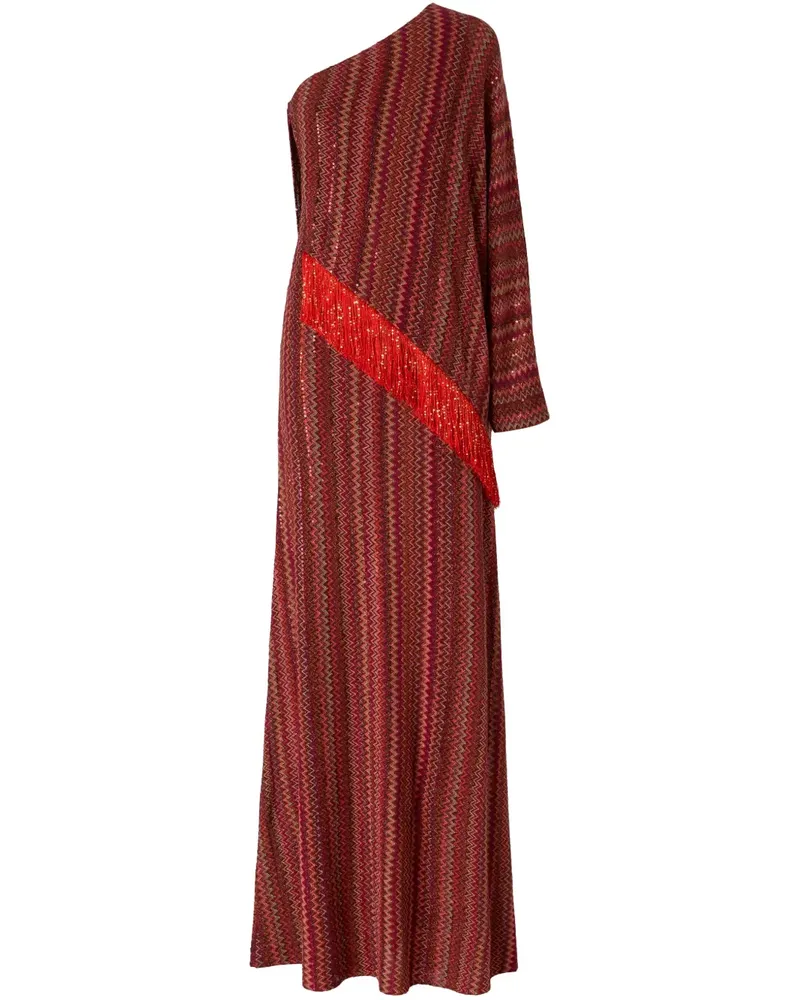 Missoni Asymmetrisches Kleid mit Zickzackmuster - Rot Rot