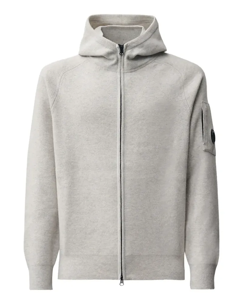 C.P. Company Kapuzenjacke mit Linsen-Detail - Grau Grau