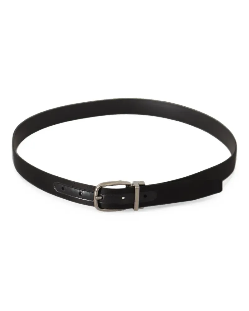 Dolce & Gabbana logo-buckle leather belt - Schwarz Schwarz