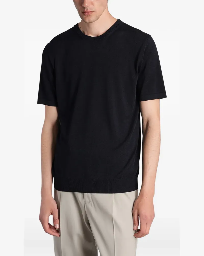 Roberto Collina Klassisches T-Shirt - Schwarz Schwarz