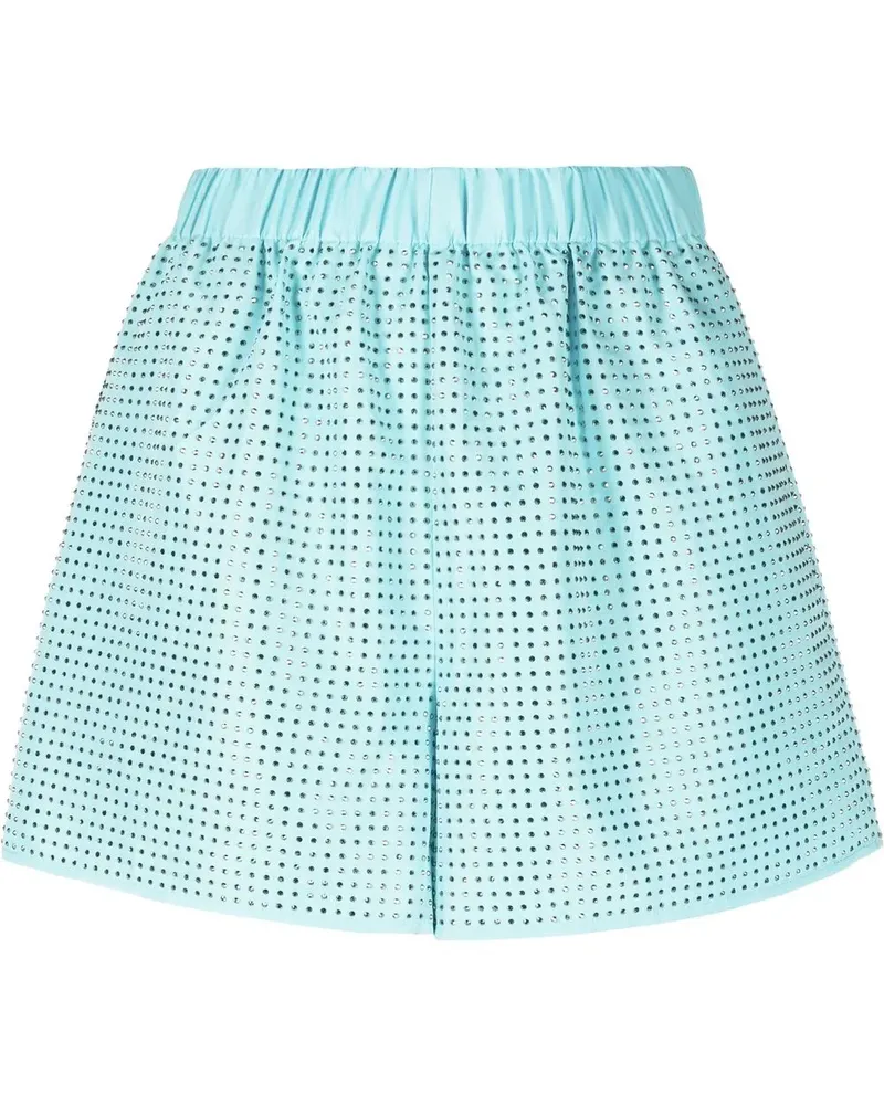 Self-Portrait Shorts mit Strass - Blau Blau