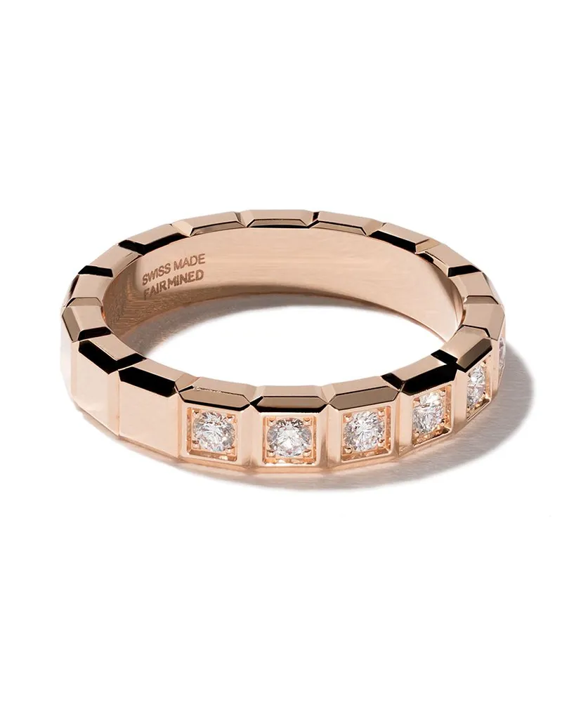 Chopard 18kt 'Ice Cube' Rotgoldring mit Diamant Rosa