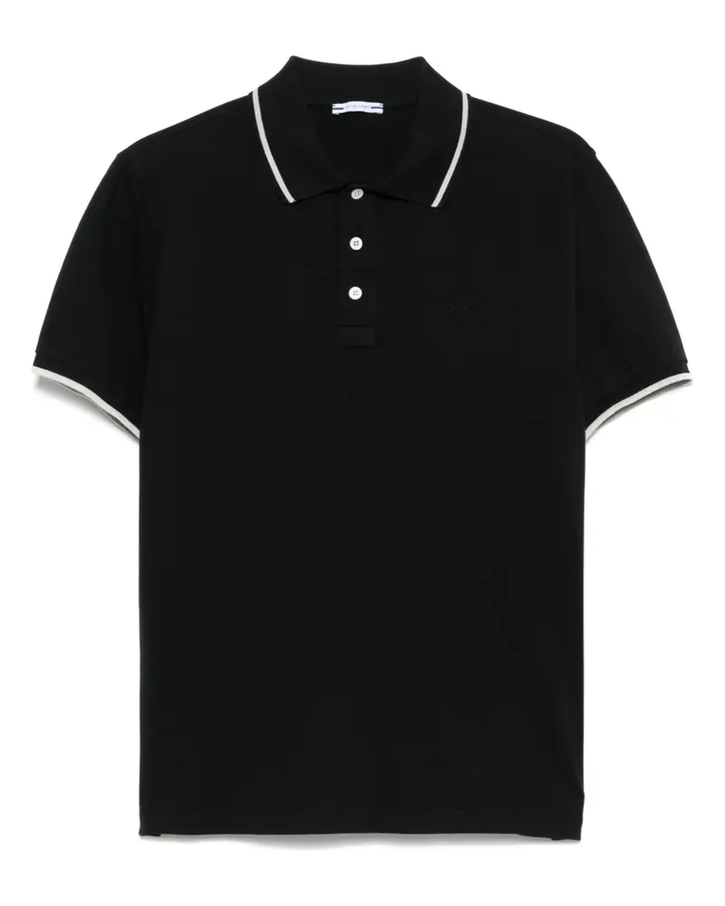 Jacob Cohën Poloshirt mit Logo-Stickerei - Schwarz Schwarz