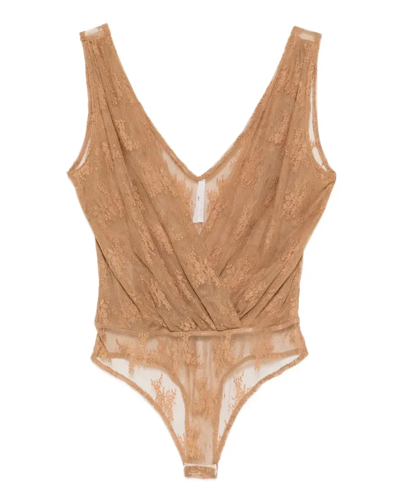 IMPERIAL lace V-neck bodysuit - Braun Braun