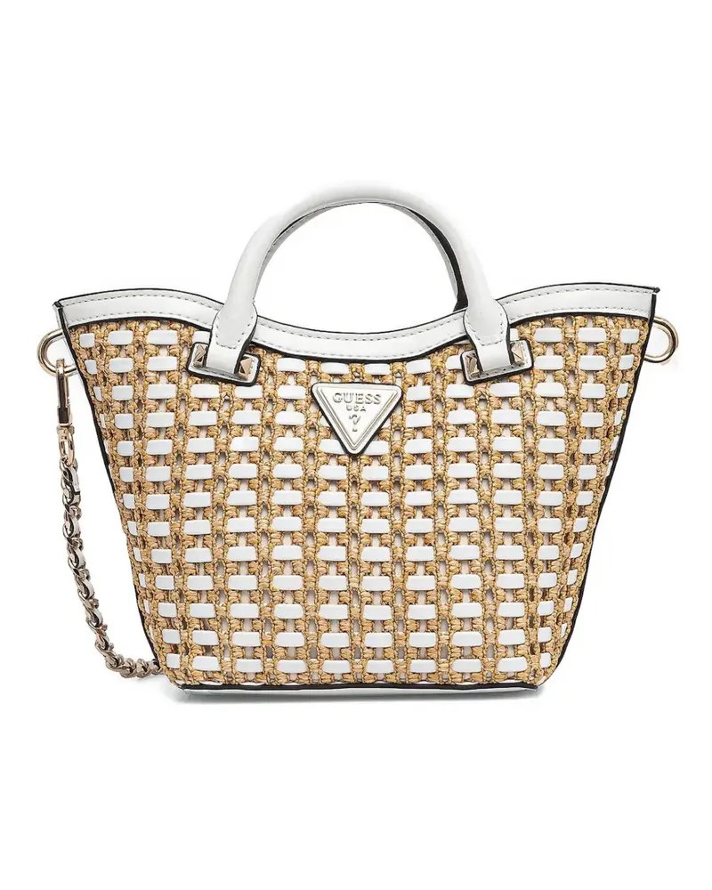 Guess Gewebte Handtasche - Weiß Weiß