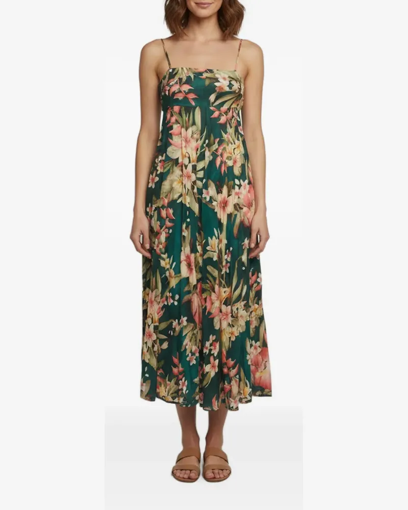 Zimmermann Lexi floral-print midi dress - Grün Grün