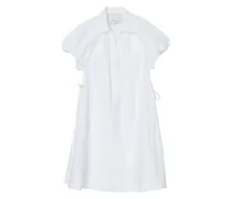 Midikleid aus Popeline - Weiß
