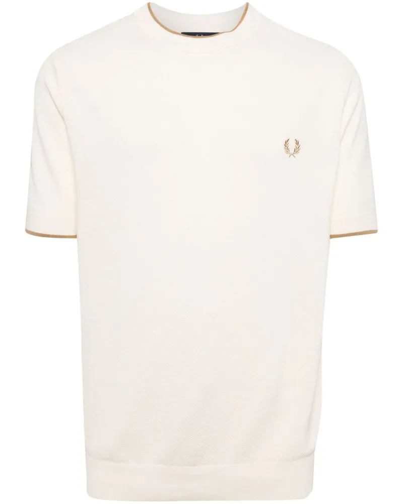 Fred Perry Pullover mit kurzen Ärmeln Weiß