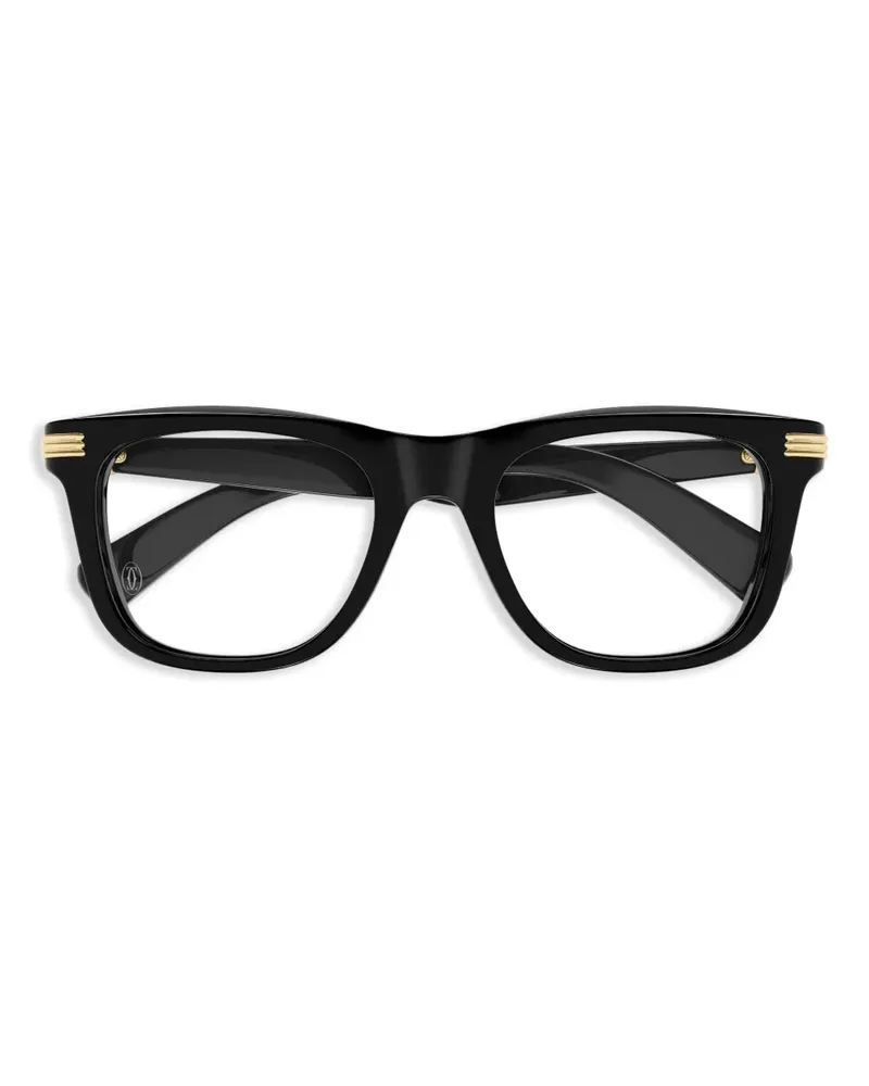 Cartier Brille mit rundem Gestell - Schwarz Schwarz