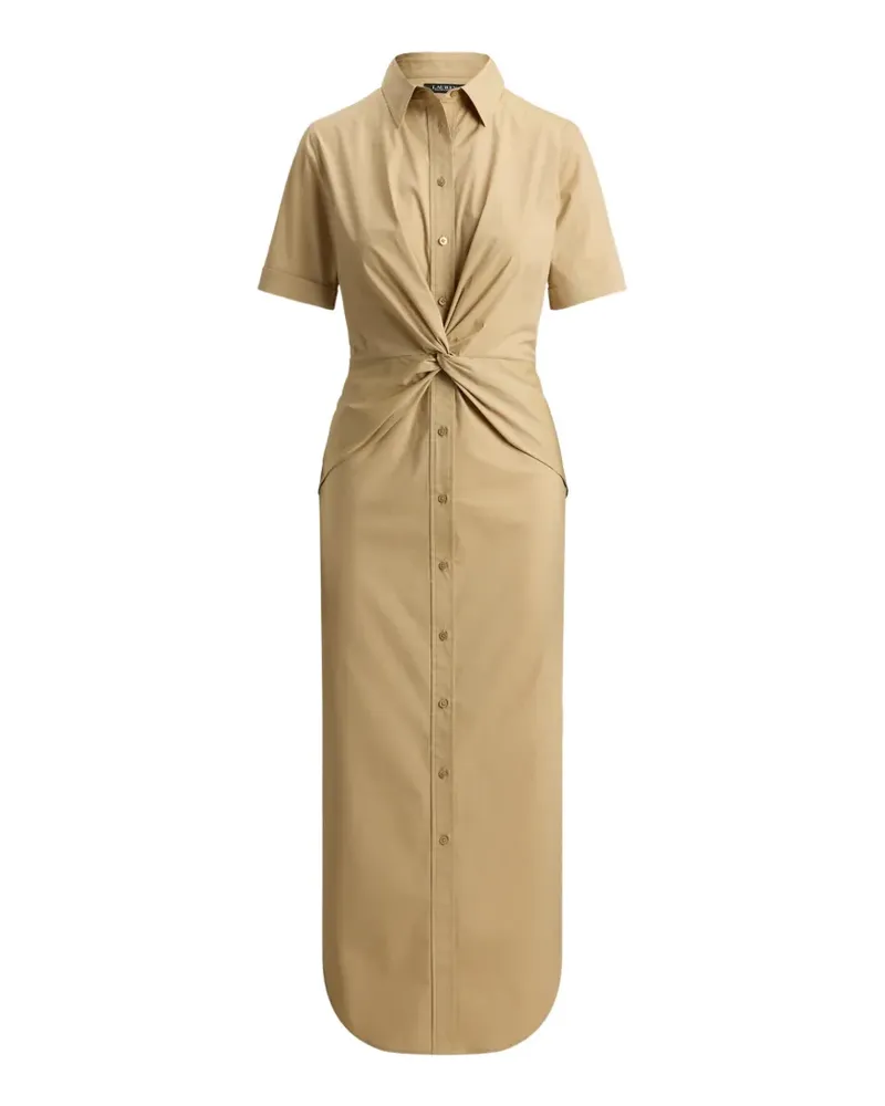Ralph Lauren Drapiertes Hemdkleid - Nude Nude