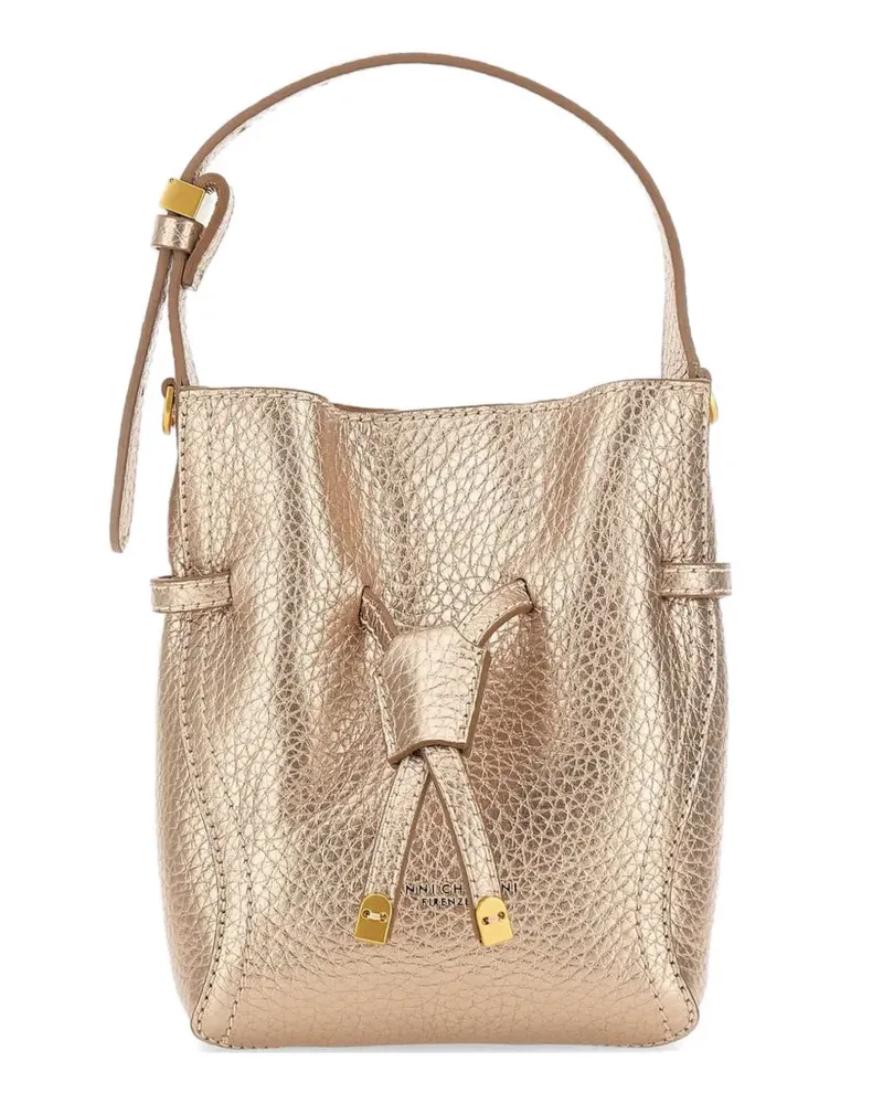 Gianni Chiarini Sienna drawstring leather bucket bag - Gold Gold