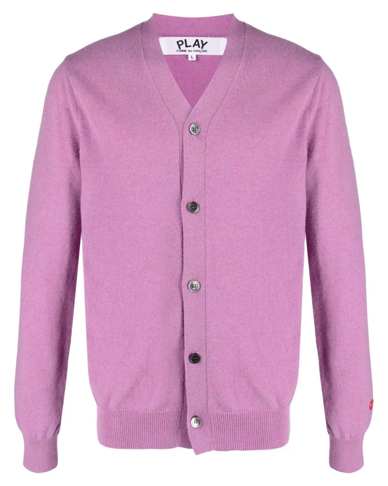 Comme des Garçons Cardigan mit Herz-Patch - Violett Violett
