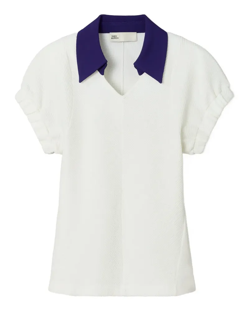 Tory Burch Kurzärmeliges Poloshirt - Weiß Weiß
