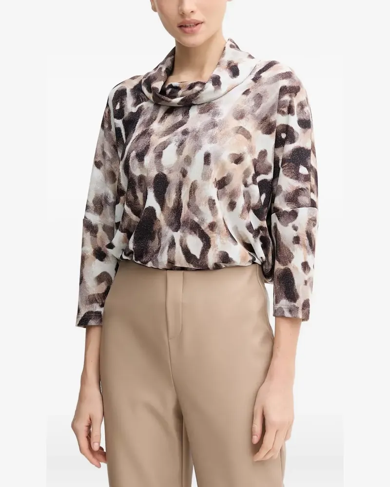 Joseph Ribkoff long-sleeve buttoned top - Nude Nude