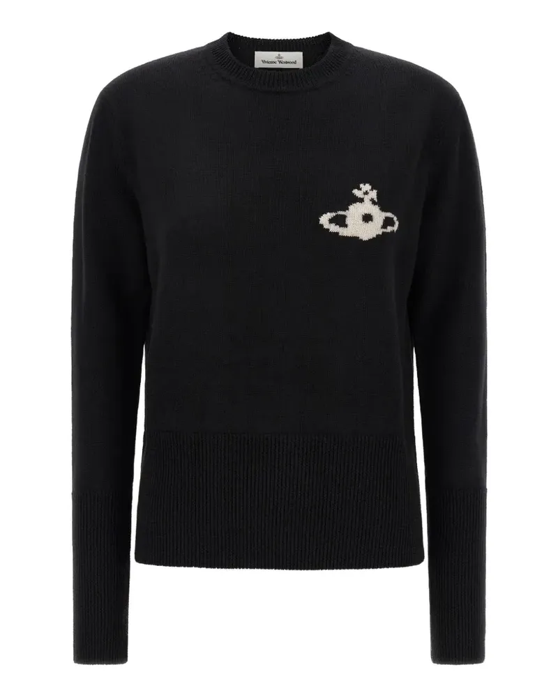 Vivienne Westwood Katie Orb Intarsien-Pullover - Schwarz Schwarz