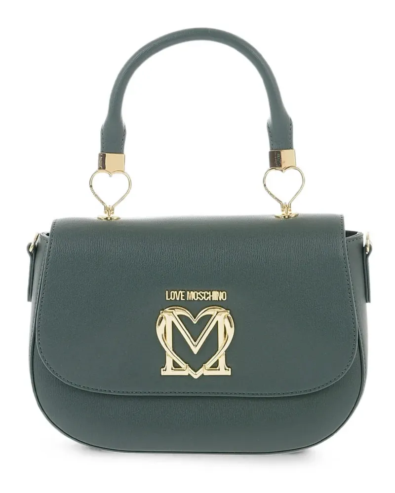 Moschino logo-plaque heart-detail tote bag - Grün Grün