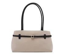 Le Cambon Schultertasche mit Canvas-Struktur - Nude