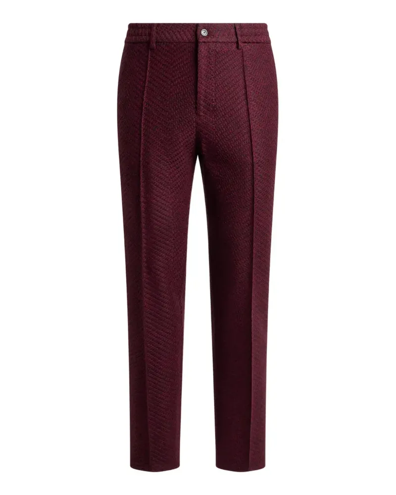 Etro Hose aus Wollmischgewebe mit Melange-Effekt - Rot Rot