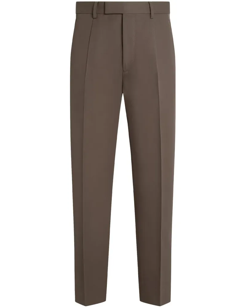 Ermenegildo Zegna Hose aus Baumwoll-Wollgemisch - Braun Braun