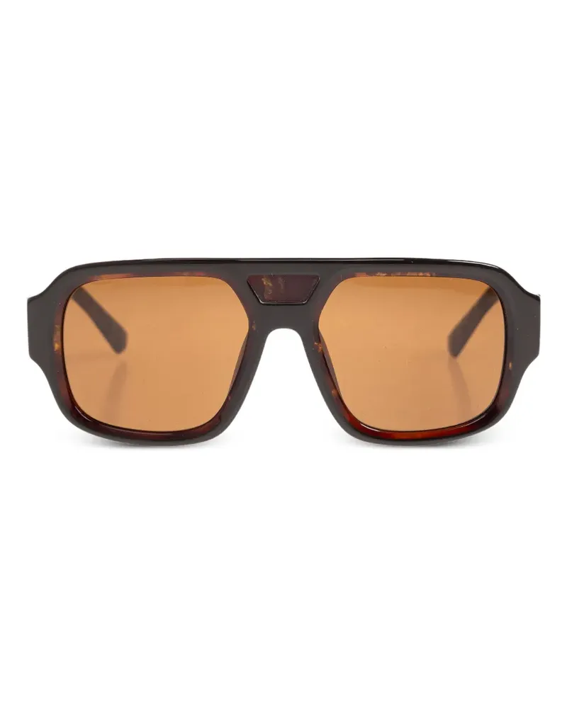 Dolce & Gabbana geometric frame sunglasses - Braun Braun