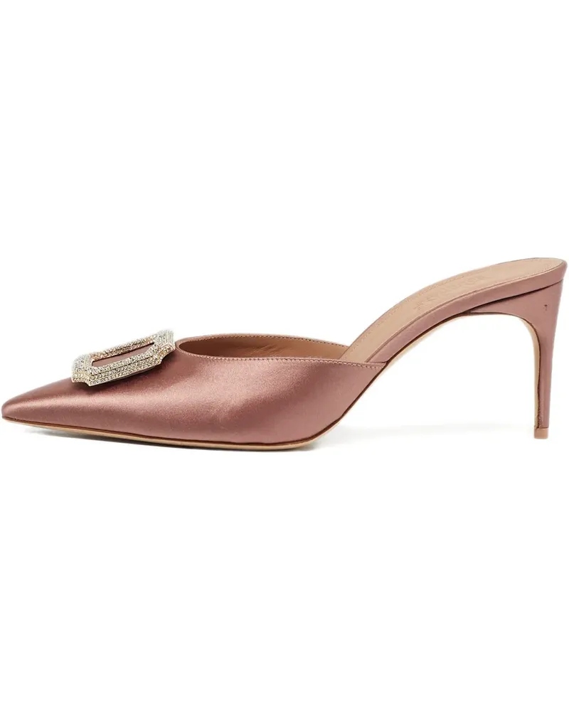 Malone Souliers satin crystal mules - Rosa Rosa