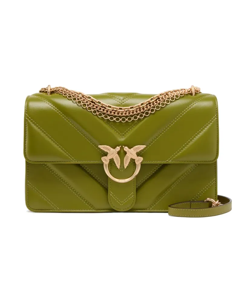Pinko medium Love Bag One chevron shoulder bag - Grün Grün