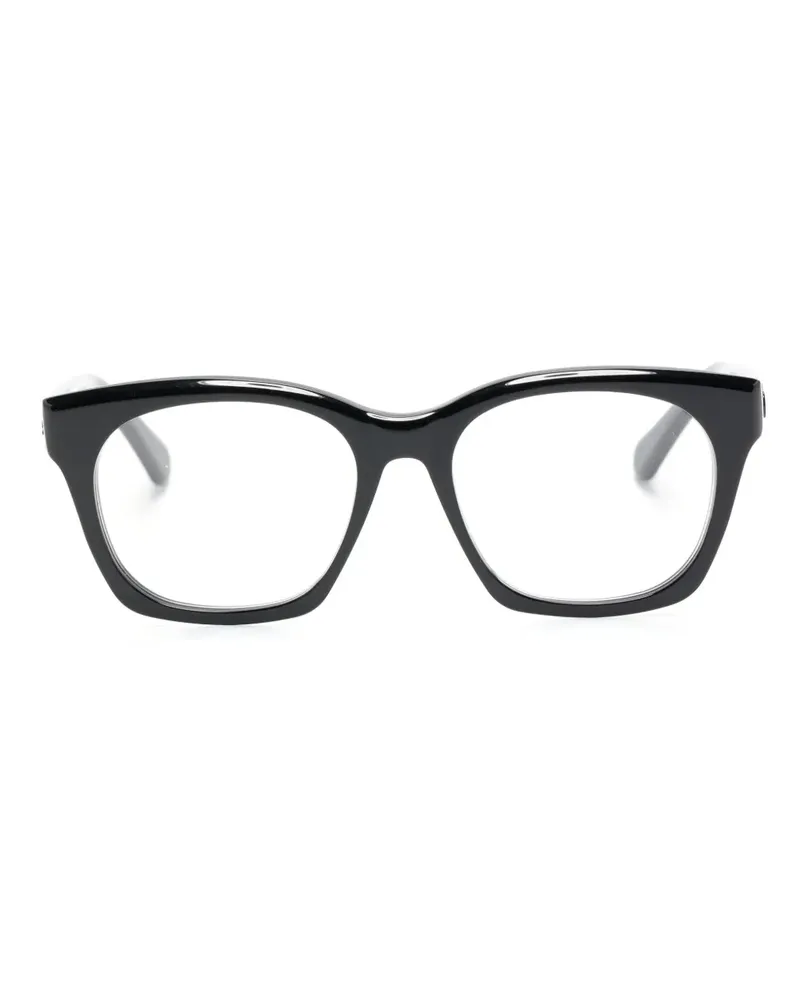 Chloé Eckige Brille mit Logo-Prägung - Schwarz Schwarz