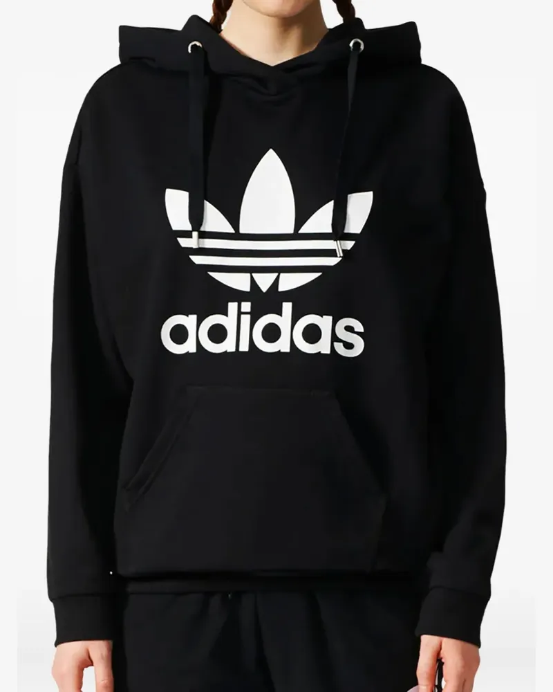 adidas Stadium Trefoil Black/White Hoodie - Schwarz Schwarz