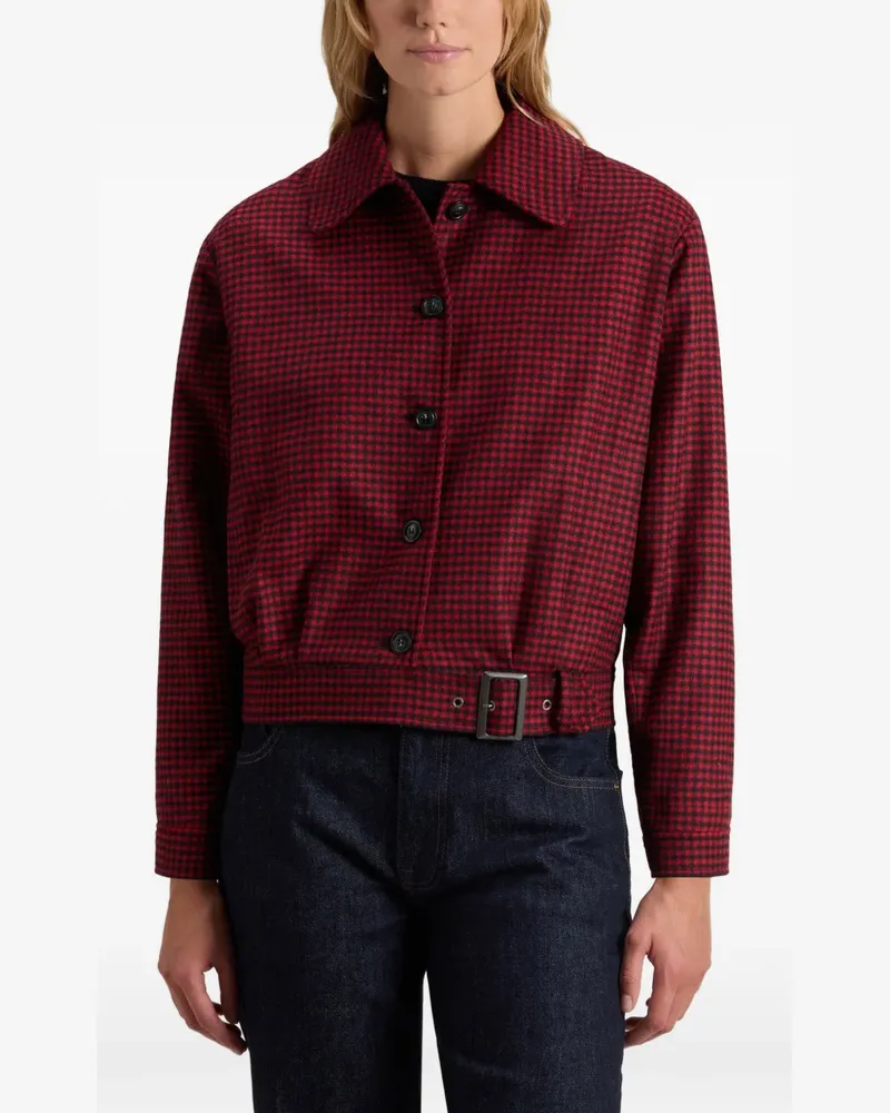 Woolrich check belted overshirt - Rot Rot