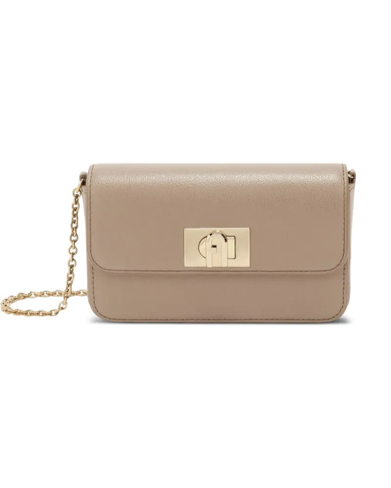 Furla 1927 Schultertasche mit Logo-Patch - Braun Braun