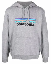 Patagonia Hoodie mit Logo-Print Grau