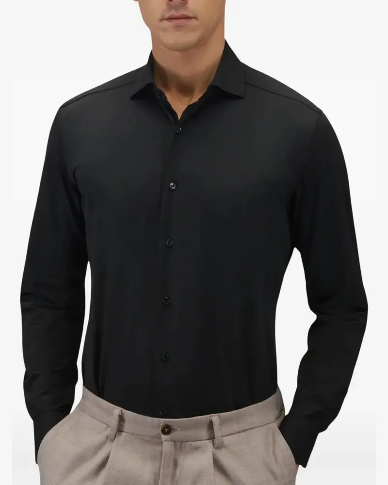 XACUS Active twill shirt - Schwarz Schwarz