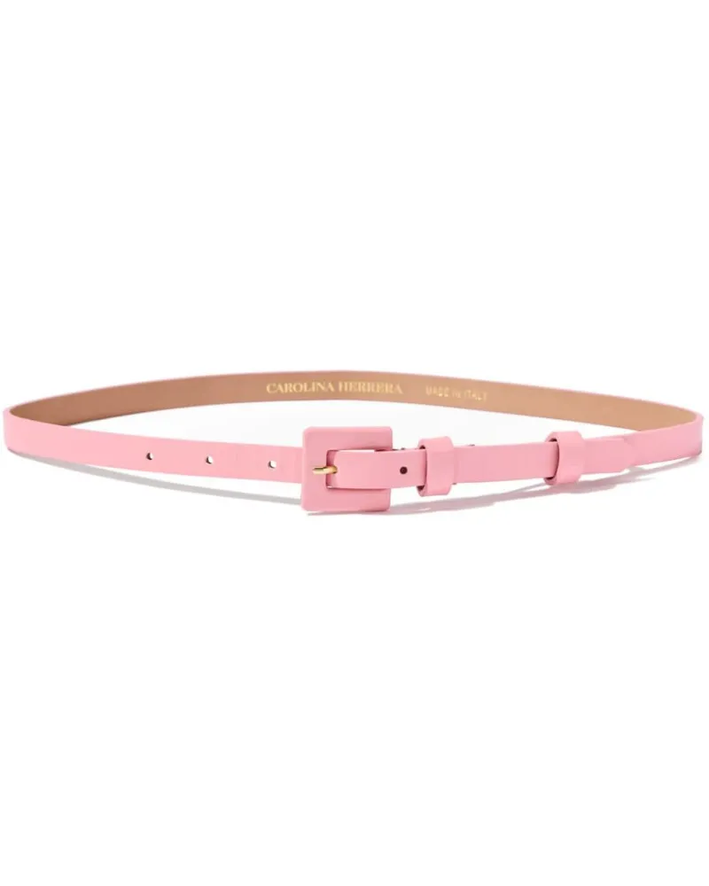 Carolina Herrera New York Skinny '90s Gürtel aus Lackleder - Rosa Rosa