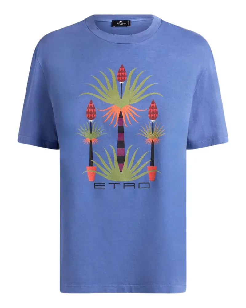 Etro x Agostino Iacurci T-Shirt mit Print - Blau Blau