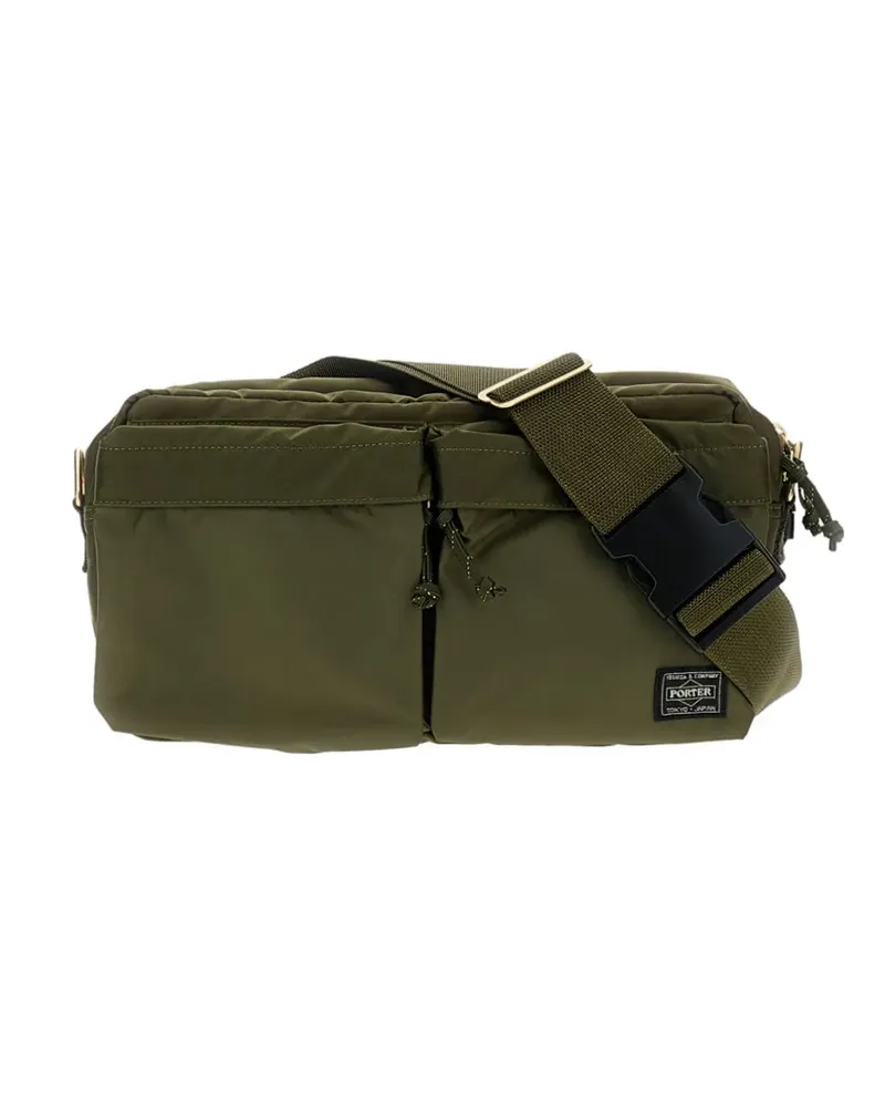 PORTER-YOSHIDA & CO double-pocket military shoulder bag - Grün Grün