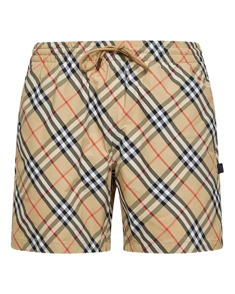 Burberry check-pattern swim shorts - Nude Nude
