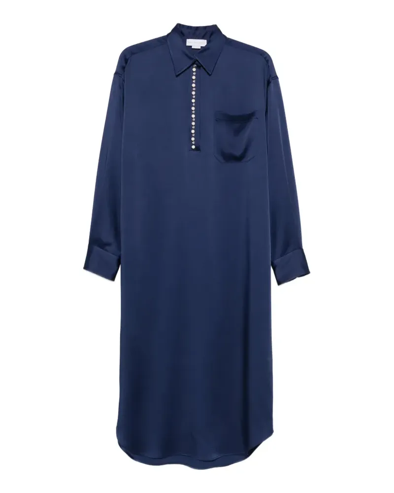 Stella McCartney buttoned pocket midi dress - Blau Blau