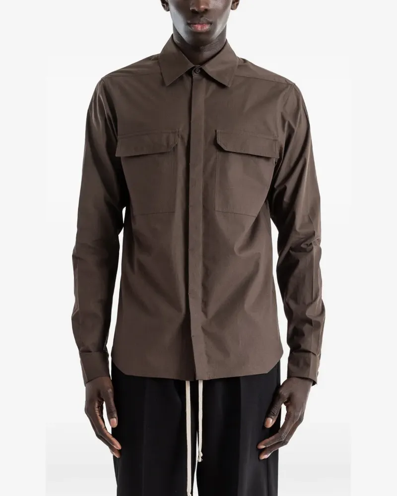 Rick Owens Work Shirt - Braun Braun