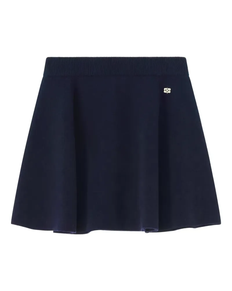 Ganni Minirock mit Logo - Blau Blau