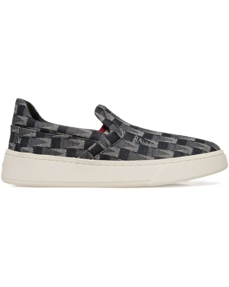Bally Gemusterte Slip-On Sneakers - Blau Blau