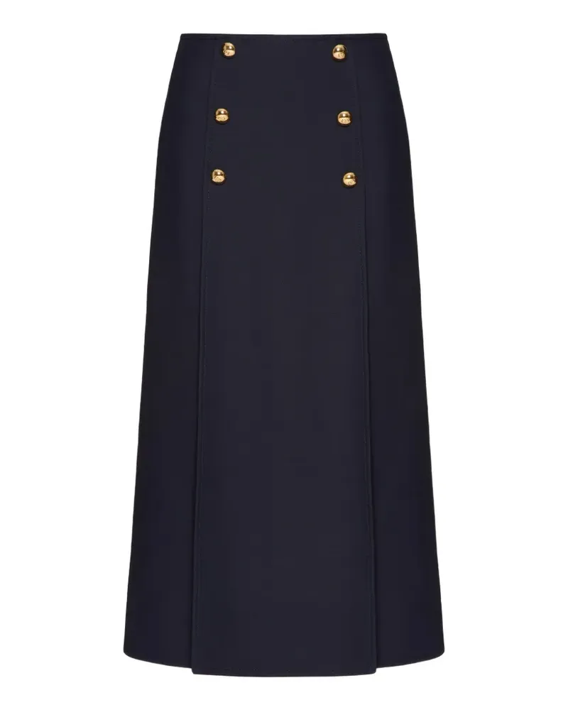 Valentino Garavani Crepe Couture Midirock - Blau Blau