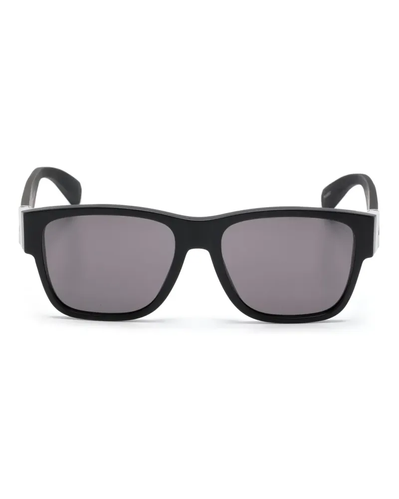 Bulgari Sonnenbrille mit eckigem Gestell - Schwarz Schwarz