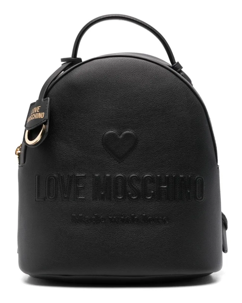 Moschino Rucksack mit Logo-Prägung Schwarz