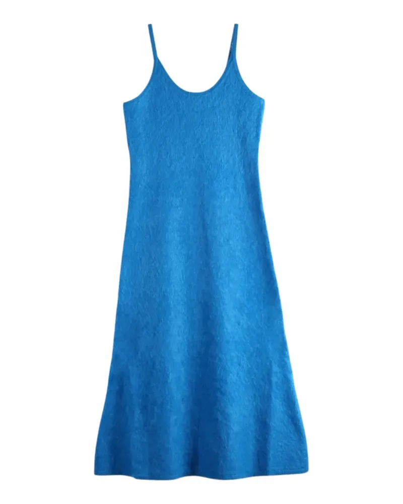 AURALEE brushed-finish sleeveless midi dress - Blau Blau
